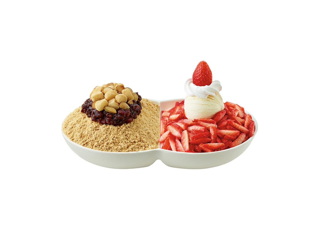 팥인절미생딸기반반설빙